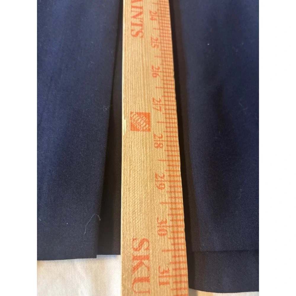 Vtg Burberry Blazer 100S Wool Mens 43.5L Navy Blue Gold Button